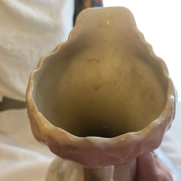 Vintage ivory and pink ceramic ornate pitcher shabby chic - Picture 15 of 15